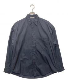 AURALEE（オーラリー）の古着「WASHED FINX TWILL BIG SHIRTS」｜ブラック