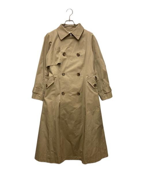 HER LIP TO（ハーリップトゥ）HER LIP TO (ハーリップトゥ) Gaba Ruffled Cotton Trench Coat ベージュ サイズ:Sの古着・服飾アイテム