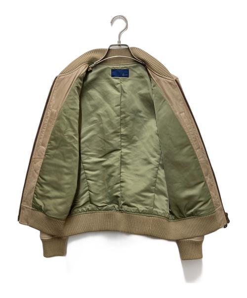 AVIREX（アヴィレックス）AVIREX (アヴィレックス) レザーMA-1ジャケット ベージュ サイズ:Mの古着・服飾アイテム