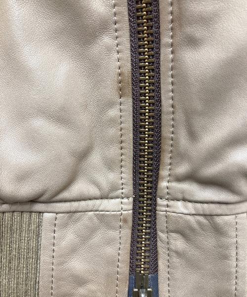 AVIREX（アヴィレックス）AVIREX (アヴィレックス) レザーMA-1ジャケット ベージュ サイズ:Mの古着・服飾アイテム