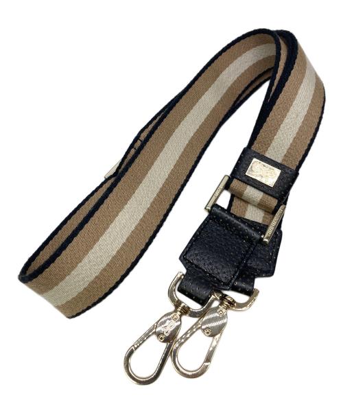 ANYA HINDMARCH（アニヤ・ハインドマーチ）ANYA HINDMARCH (アニヤハインドマーチ) 2WAYバッグ ブラック×ゴールドの古着・服飾アイテム