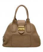 MIU MIUミュウミュウ）の古着「レザーハンドバッグ」｜ベージュ