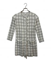 ARMANI COLLEZIONI（アルマーニ コレツィオーニ）の古着「カーディガン」｜ホワイト×グレー