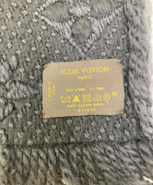 LOUIS VUITTON（ルイ ヴィトン）LOUIS VUITTON (ルイ ヴィトン) マフラー エシャルプ・ロゴマニア ブラックの古着・服飾アイテム