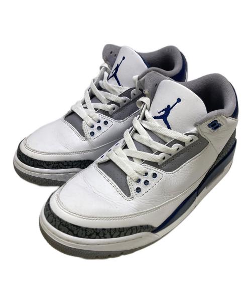 NIKE（ナイキ）NIKE (ナイキ) AIR JORDAN 3 RETRO MIDNIGHT NAVY ホワイト×ネイビー サイズ:US9の古着・服飾アイテム