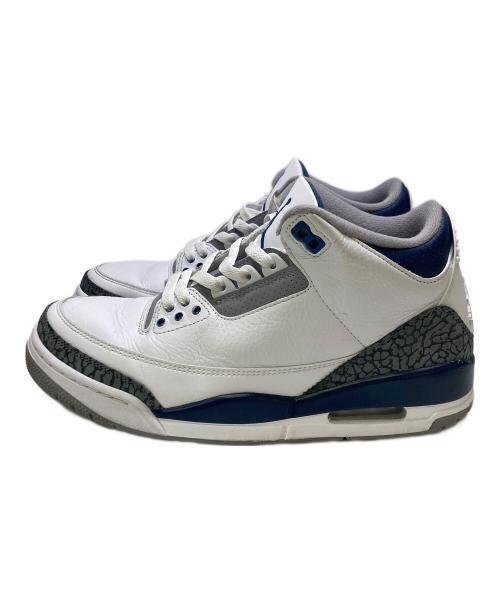 NIKE（ナイキ）NIKE (ナイキ) AIR JORDAN 3 RETRO MIDNIGHT NAVY ホワイト×ネイビー サイズ:US9の古着・服飾アイテム