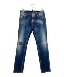 DSQUARED2（ディースクエアード）の古着「ダメージ加工デニムパンツ」｜ブルー