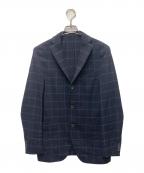 BOGLIOLIボリオリ）の古着「ニットテーラードジャケット」｜ネイビー