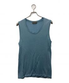 Y's for men（ワイズフォーメン）の古着「ノースリーブカットソー」｜スカイブルー