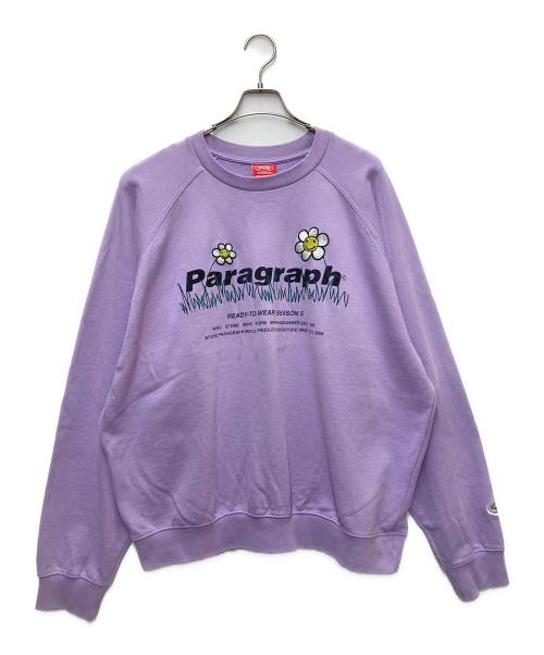 paragraph（パラグラフ）paragraph (パラグラフ) フラワーロゴスウェット パープル サイズ:2の古着・服飾アイテム