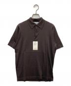 TOMORROW LAND tricotトゥモローランド トリコ）の古着「シルクミックスニットポロシャツ」｜ブラウン