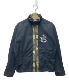 55DSL（フィフテーファイブディーエスエル）の古着「ジップブルゾン」｜ブラック×カーキ