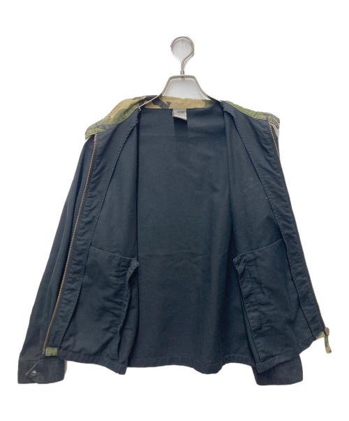 55DSL（フィフテーファイブディーエスエル）55DSL (フィフテーファイブディーエスエル) ジップブルゾン ブラック×カーキ サイズ:SIZE Sの古着・服飾アイテム