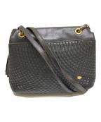 BALLYバリー）の古着「チェーンショルダーキルティングバッグ」｜ブラウン×ゴールド