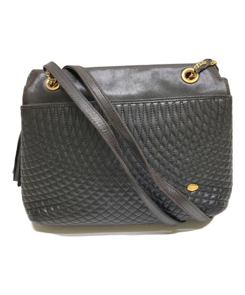 BALLY（バリー）BALLY (バリー) チェーンショルダーキルティングバッグ ブラウン×ゴールドの古着・服飾アイテム