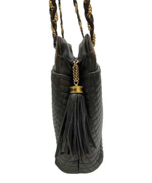 BALLY（バリー）BALLY (バリー) チェーンショルダーキルティングバッグ ブラウン×ゴールドの古着・服飾アイテム