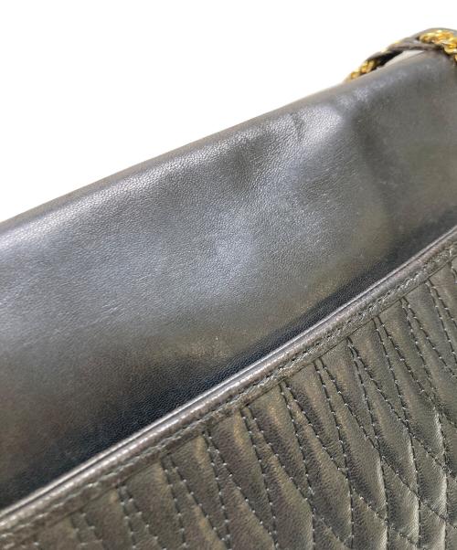 BALLY（バリー）BALLY (バリー) チェーンショルダーキルティングバッグ ブラウン×ゴールドの古着・服飾アイテム