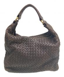 BOTTEGA VENETA（ボッテガベネタ）の古着「イントレチャートセミショルダーバッグ」｜ブラウン
