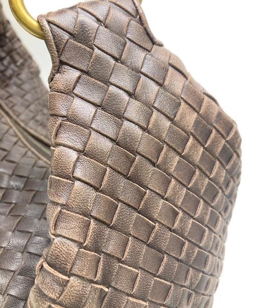 BOTTEGA VENETA（ボッテガベネタ）BOTTEGA VENETA (ボッテガベネタ) イントレチャートセミショルダーバッグ ブラウンの古着・服飾アイテム