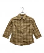 BURBERRY LONDONバーバリーロンドン）の古着「チェックシャツ」｜ベージュ