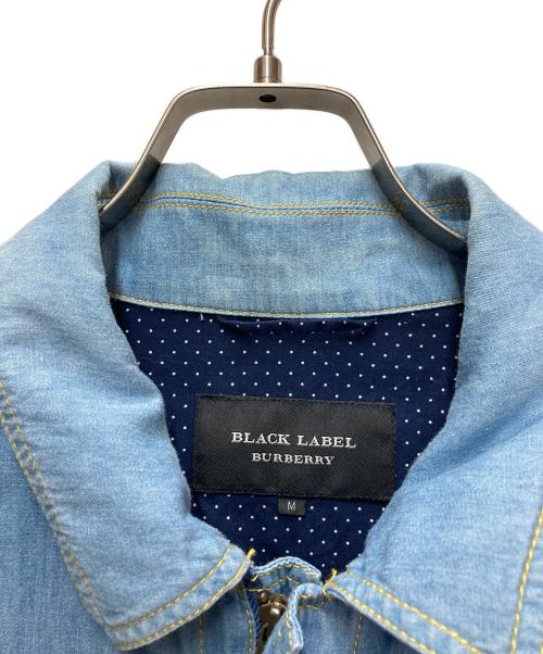 BURBERRY BLACK LABEL（バーバリーブラックレーベル）BURBERRY BLACK LABEL (バーバリーブラックレーベル) ジップアップシャツジャケット ブルー サイズ:Mの古着・服飾アイテム