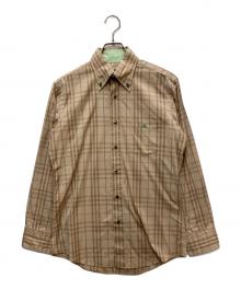 BURBERRY BLACK LABEL（バーバリーブラックレーベル）の古着「チェックシャツ」｜ベージュ