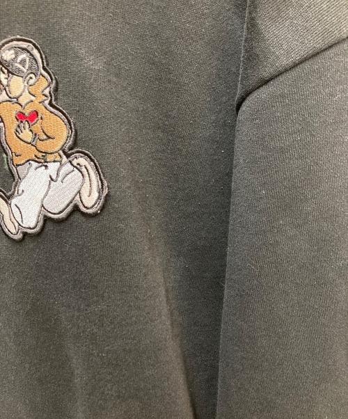 KAO YORI NAKAMI（カオヨリナカミ）KAO YORI NAKAMI (カオヨリナカミ) FREAK'S STORE (フリークストア) パーカー PUNCH BOY HOODIE ブラック サイズ:XLの古着・服飾アイテム