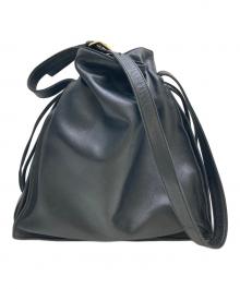 LOEWE（ロエベ）の古着「巾着ショルダーバッグ」｜ブラック