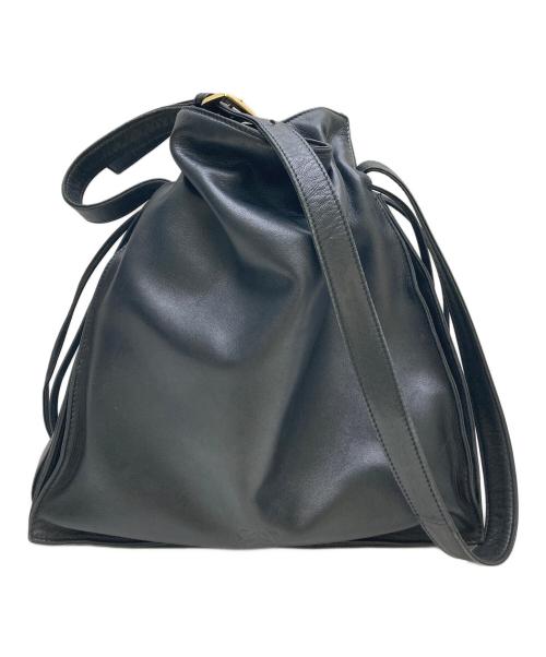 LOEWE（ロエベ）LOEWE (ロエベ) 巾着ショルダーバッグ ブラックの古着・服飾アイテム