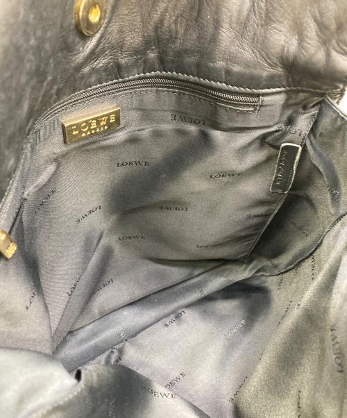 LOEWE（ロエベ）LOEWE (ロエベ) 巾着ショルダーバッグ ブラックの古着・服飾アイテム