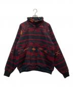 WOOLRICHウールリッチ）の古着「ネイティブ柄ウールジャケット」｜ブラック×レッド
