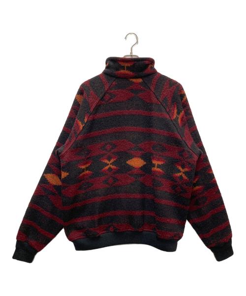 WOOLRICH（ウールリッチ）WOOLRICH (ウールリッチ) ネイティブ柄ウールジャケット ブラック×レッド サイズ:Lの古着・服飾アイテム