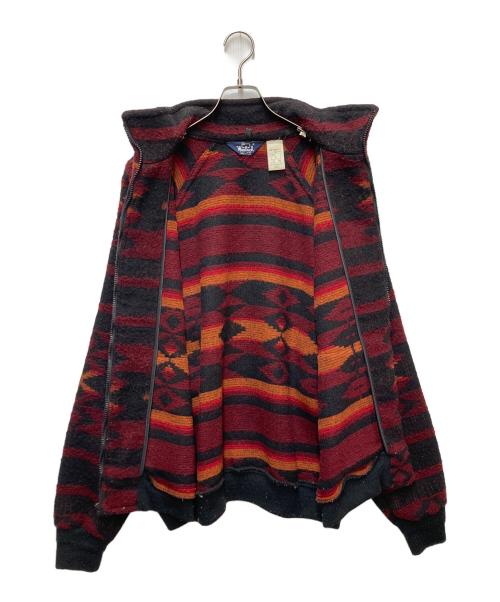 WOOLRICH（ウールリッチ）WOOLRICH (ウールリッチ) ネイティブ柄ウールジャケット ブラック×レッド サイズ:Lの古着・服飾アイテム