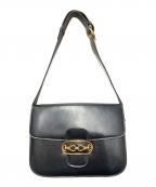 CELINEセリーヌ）の古着「フラップショルダーバッグ」｜ネイビー