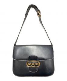 CELINE（セリーヌ）の古着「フラップショルダーバッグ」｜ネイビー