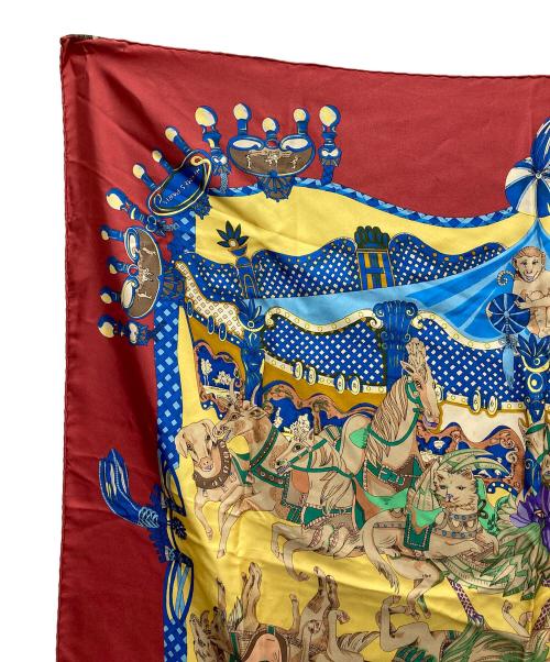 HERMES（エルメス）HERMES (エルメス) カレ90　TOURNEZ MANEGE レッドの古着・服飾アイテム