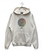 Complex con×TAKASHI MURAKAMIコンプレックス コン×タカシ ムラカミ）の古着「SWAROVSKI CRYSTAL FLOWER HOODIE」｜ホワイト