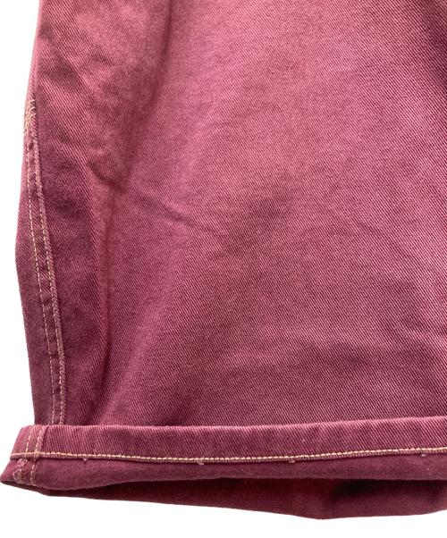 EXHAUST（エグゾースト）EXHAUST (エグゾースト) デニムハーフパンツ ボルドー サイズ:SIZE 91cm (W36)の古着・服飾アイテム