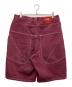 EXHAUST (エグゾースト) デニムハーフパンツ ボルドー サイズ:SIZE 91cm (W36)：5000円