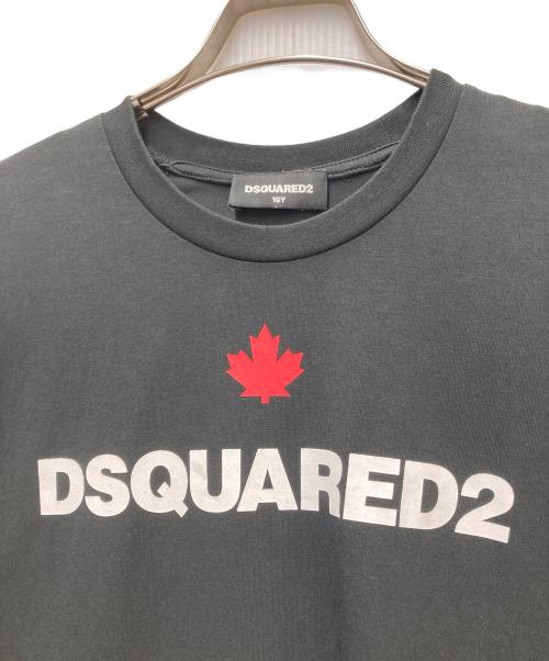 DSQUARED2（ディースクエアード）DSQUARED2 (ディースクエアード) ロゴプリントTシャツ ブラック サイズ:16Yの古着・服飾アイテム