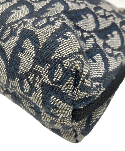 Christian Dior（クリスチャン ディオール）Christian Dior (クリスチャン ディオール) トロッターハンドバッグ グレー×ネイビーの古着・服飾アイテム