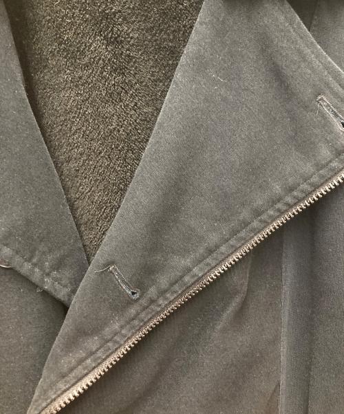 ARMANI EXCHANGE（アルマーニ エクスチェンジ）ARMANI EXCHANGE (アルマーニ エクスチェンジ) フェイクファーカラースウェットブルゾン ブラック サイズ:Mの古着・服飾アイテム