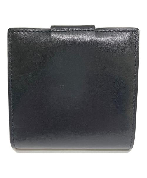 CELINE（セリーヌ）CELINE (セリーヌ) 2つ折り財布 スクエアロゴプレート ブラックの古着・服飾アイテム