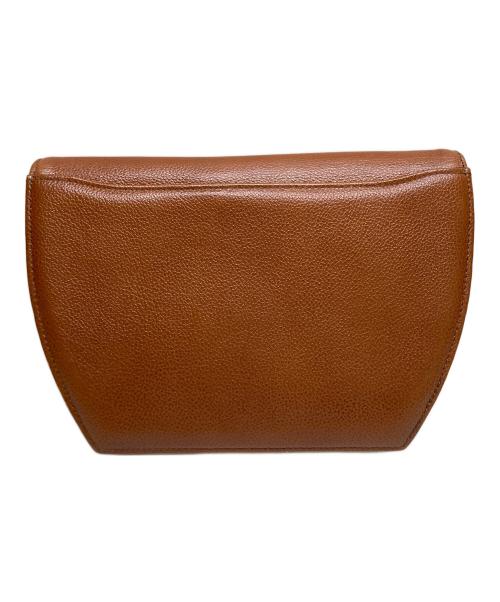 Yves Saint Laurent（イヴサンローラン）Yves Saint Laurent (イヴサンローラン) トライアングルロゴプレートショルダーバッグ ブラウンの古着・服飾アイテム