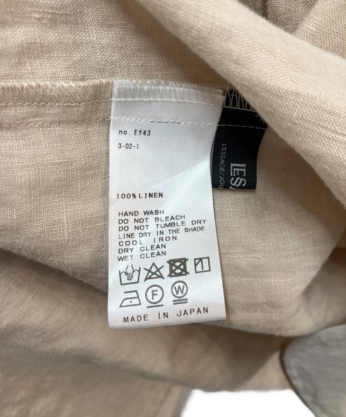 journal standard L'essage（ジャーナルスタンダード レサージュ）journal standard L'essage (ジャーナルスタンダード レサージュ) フレンチリネンギャザーワンピース ベージュ サイズ:SIZE Freeの古着・服飾アイテム