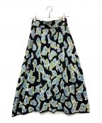 christian wijnantsクリスチャン ワイナンツ）の古着「Khais Skirt（カイススカート）」｜ブラック×グリーン×ブルー