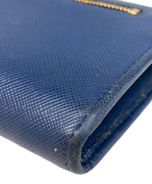 PRADA（プラダ）PRADA (プラダ) L字ファスナー長財布 ブルーの古着・服飾アイテム