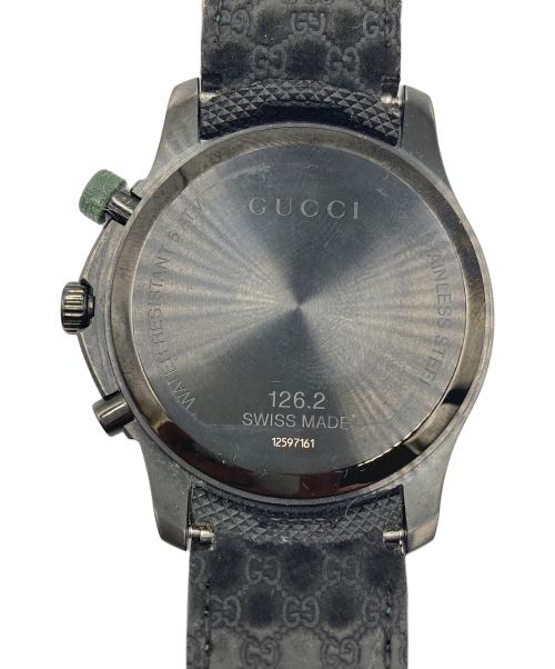 GUCCI（グッチ）GUCCI (グッチ) クロノグラフ Gタイムレス ブラックの古着・服飾アイテム