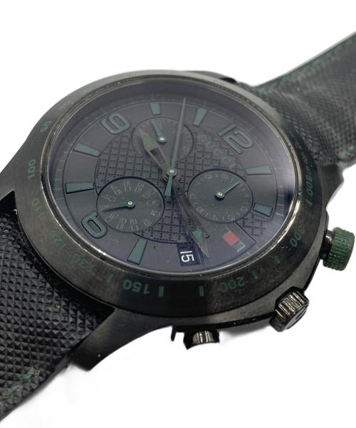 GUCCI（グッチ）GUCCI (グッチ) クロノグラフ Gタイムレス ブラックの古着・服飾アイテム