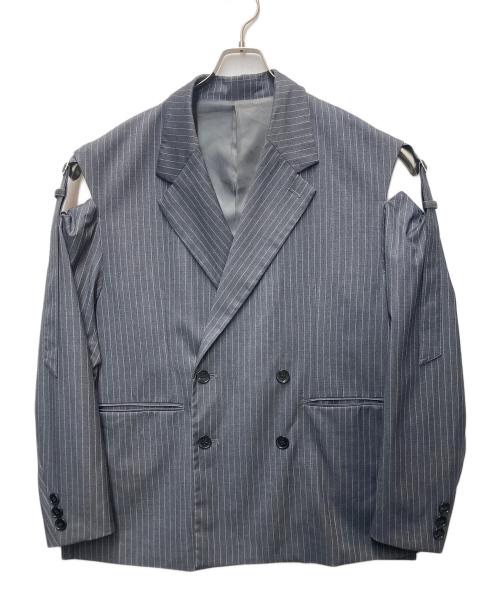 HARE（ハレ）HARE (ハレ) カットアウトベルトジャケット グレー サイズ:Mの古着・服飾アイテム